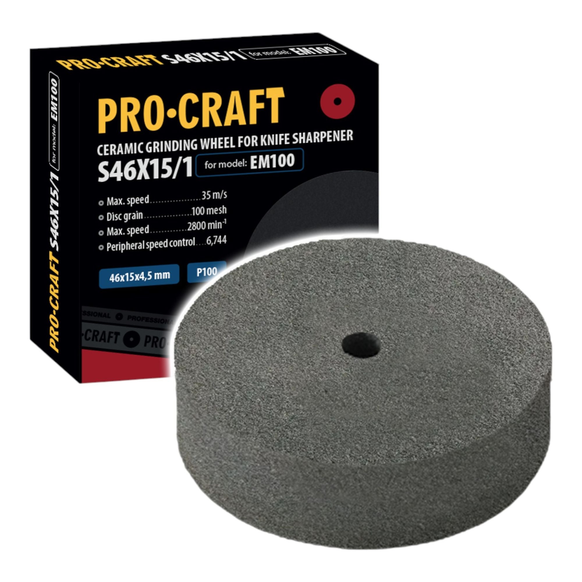 Procraft S46X15 1 Schleifscheibe P100 fuer Procraft EM100 Messerschaerfer 0 - toolbrothers