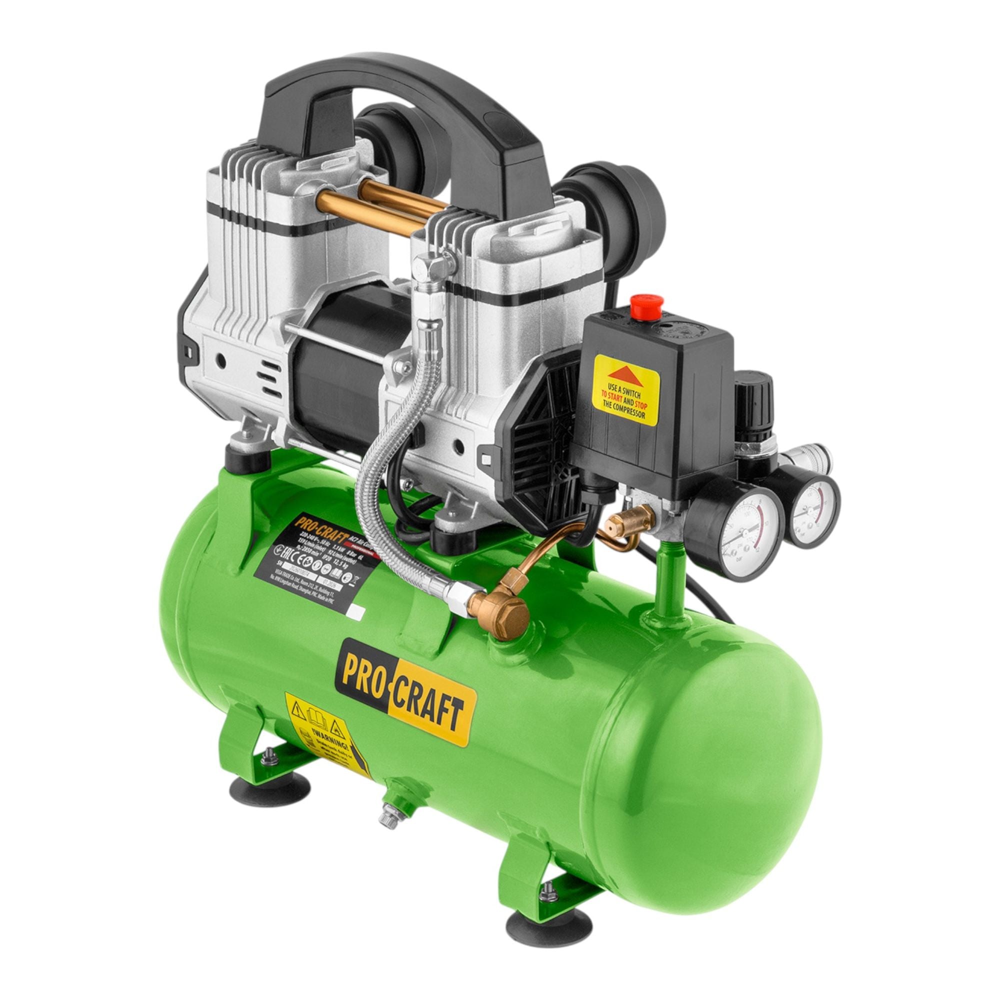 Procraft AC7 Kompressor 1100 Watt 8 bar 4 - toolbrothers