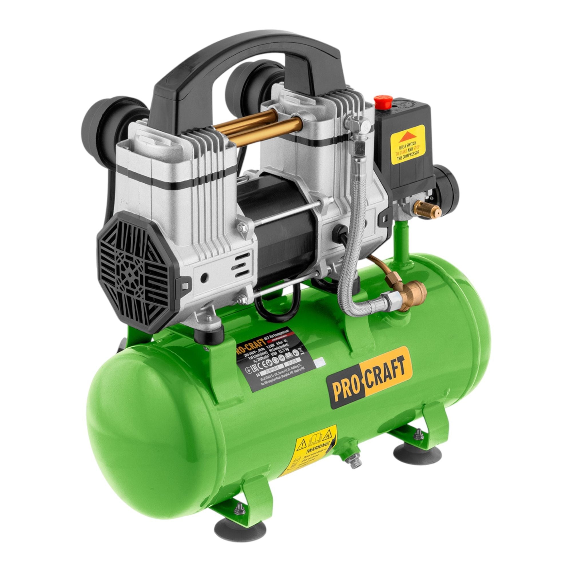 Procraft AC7 Kompressor 1100 Watt 8 bar 1 - toolbrothers