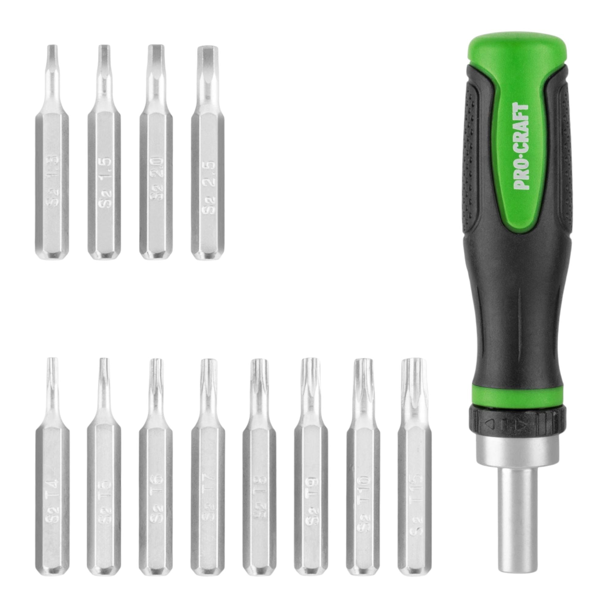 Procraft PRSS 28 Bit Set 28 tlg 28 mm Phillips Pozidriv Torx Hex Schlitz 3 - toolbrothers