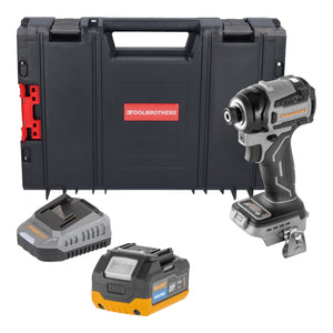 Procraft Industrial ID20Abb Akku Schlagschrauber 20 V 180 Nm 1/4" + 1x Akku 4,0 Ah + Ladegerät + RHINO Toolcase