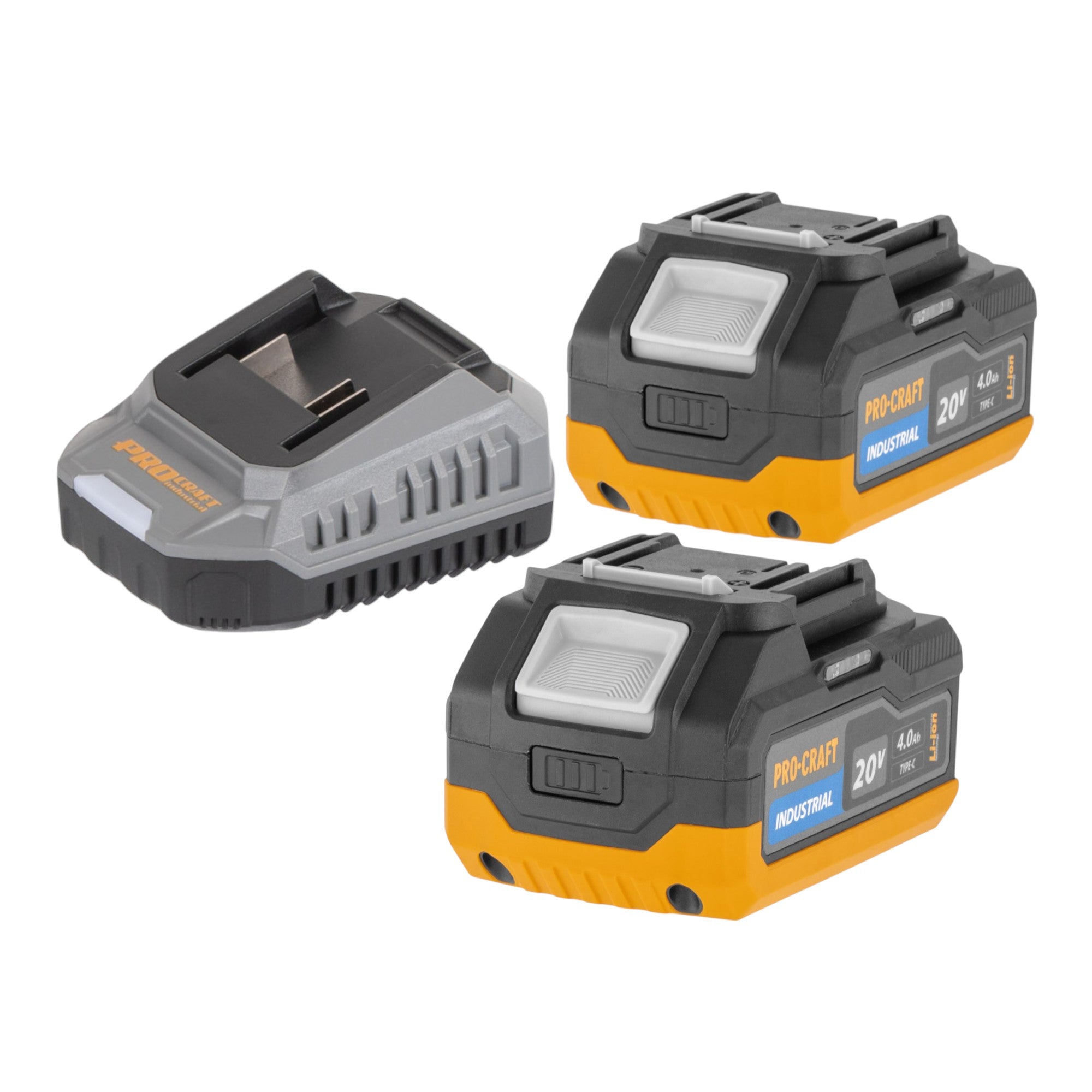 Procraft Industrial AG125Bbb Akku Winkelschleifer 20 V 125 mm Brushless 2x Akku 4 0 Ah Ladegeraet RHINO Toolcase 4 - toolbrothers