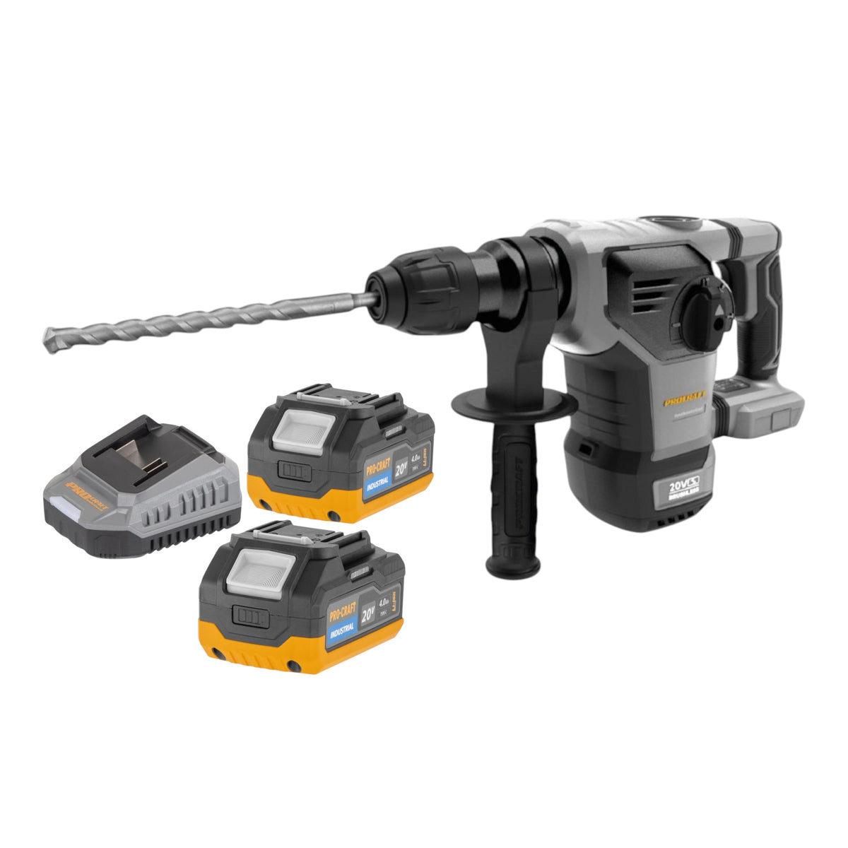 Martello combinato a batteria Procraft Industrial HD20B-BB-C 20 V 5 J SDS plus Brushless + valigetta - senza batteria, senza caricabatterie