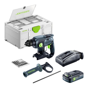 Festool KHC-S 18-Basic-Set Akku Kombihammer 18 V 1,7 J SDS plus + 1x Akku 4,0 Ah + Ladegerät + Systainer