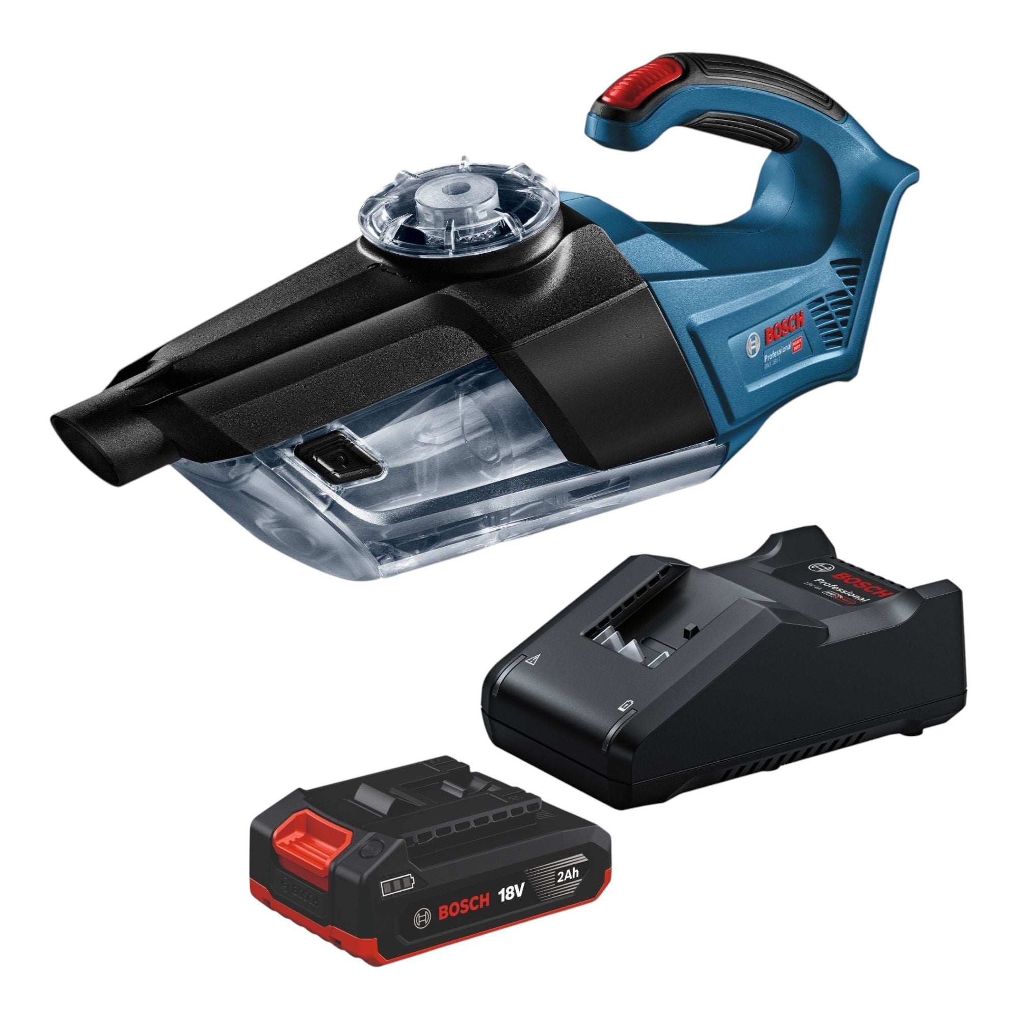 Bosch GAS 18V 1 Professional Akku Sauger 18 V 0 7 l 1x Akku 2 0 Ah Ladegeraet 0 - toolbrothers