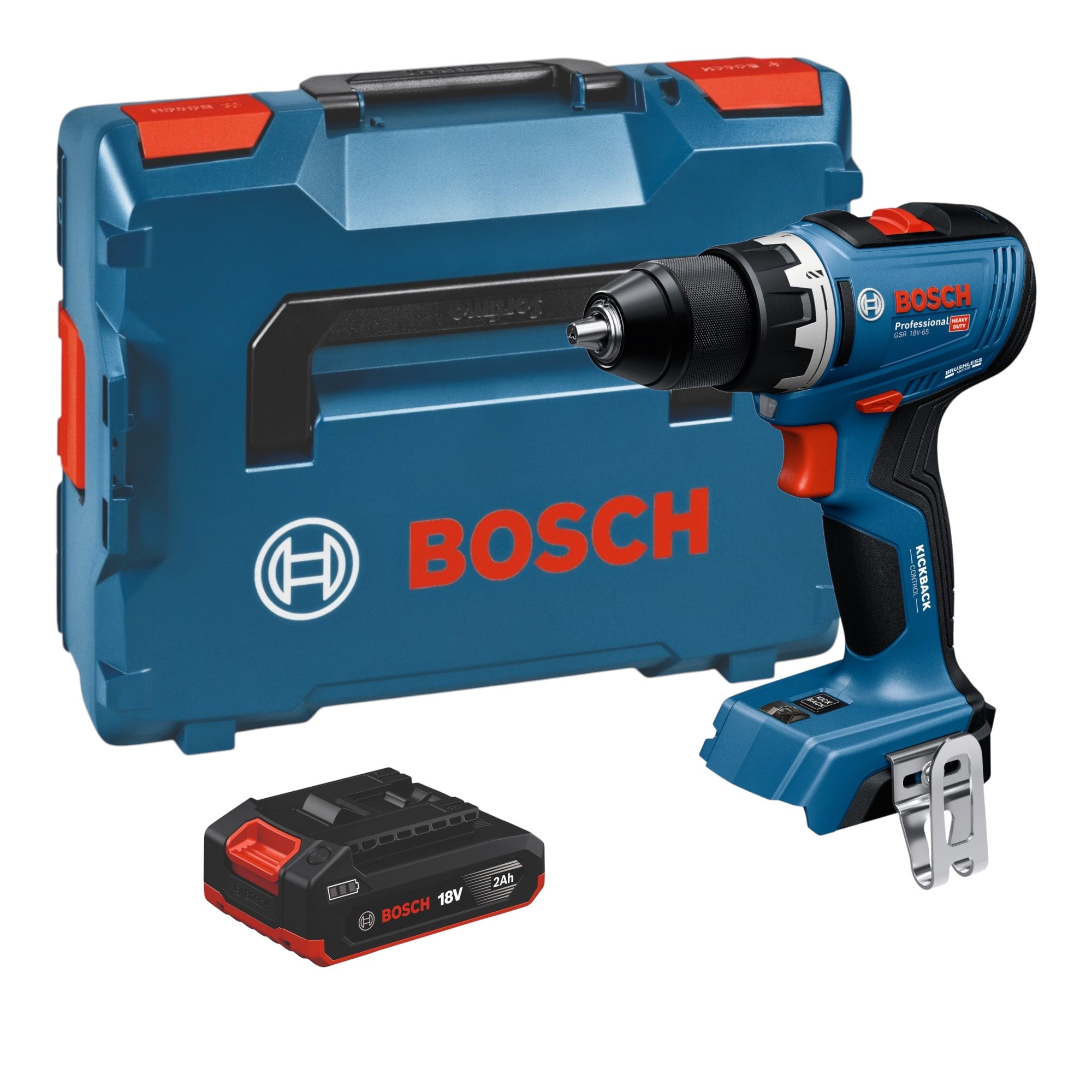 Bosch GSR 18V 65 Professional Akku Bohrschrauber 18 V 63 Nm Brushless 1x Akku 2 0 Ah L Boxx ohne Ladegeraet 0 - toolbrothers