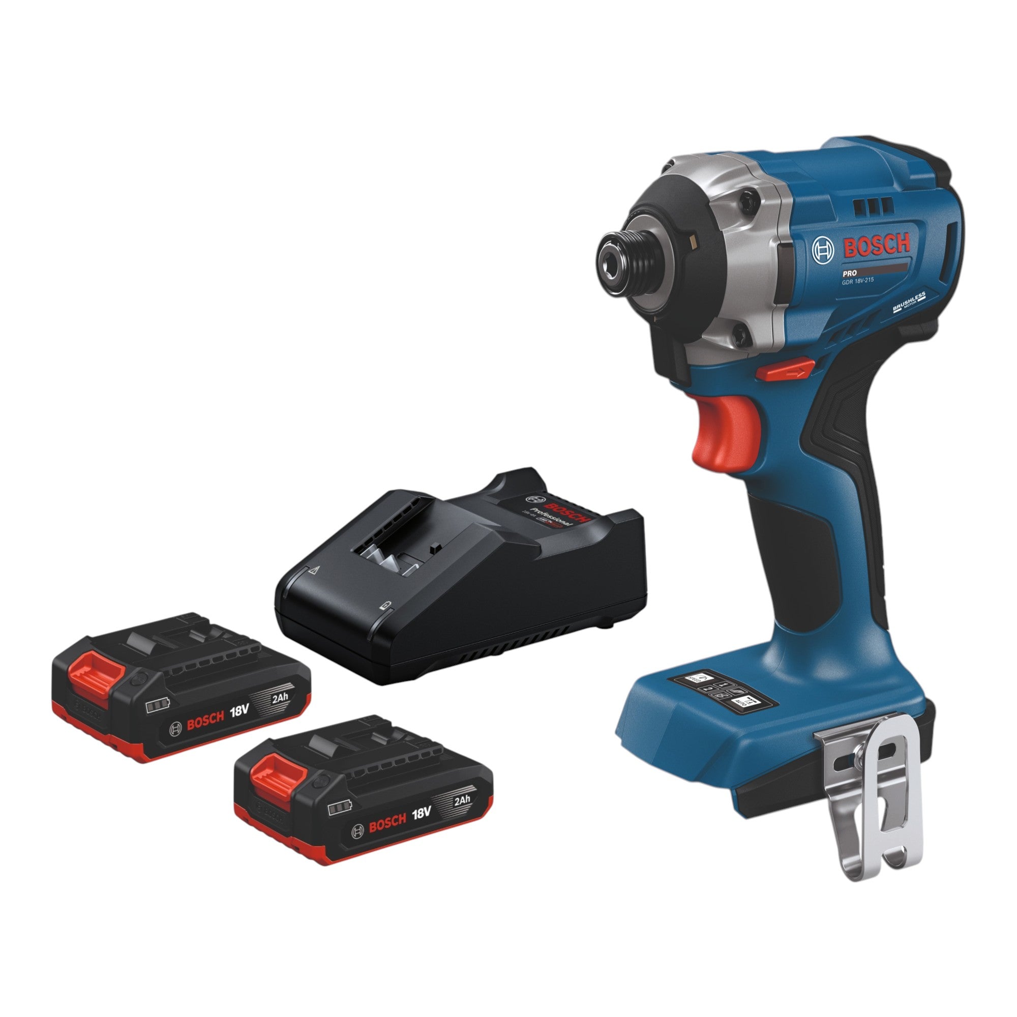 Bosch GDR 18V 215 Professional Akku Drehschlagschrauber 18 V 215 Nm 1 4 Brushless 2x Akku 2 0 Ah Ladegeraet 0 - toolbrothers