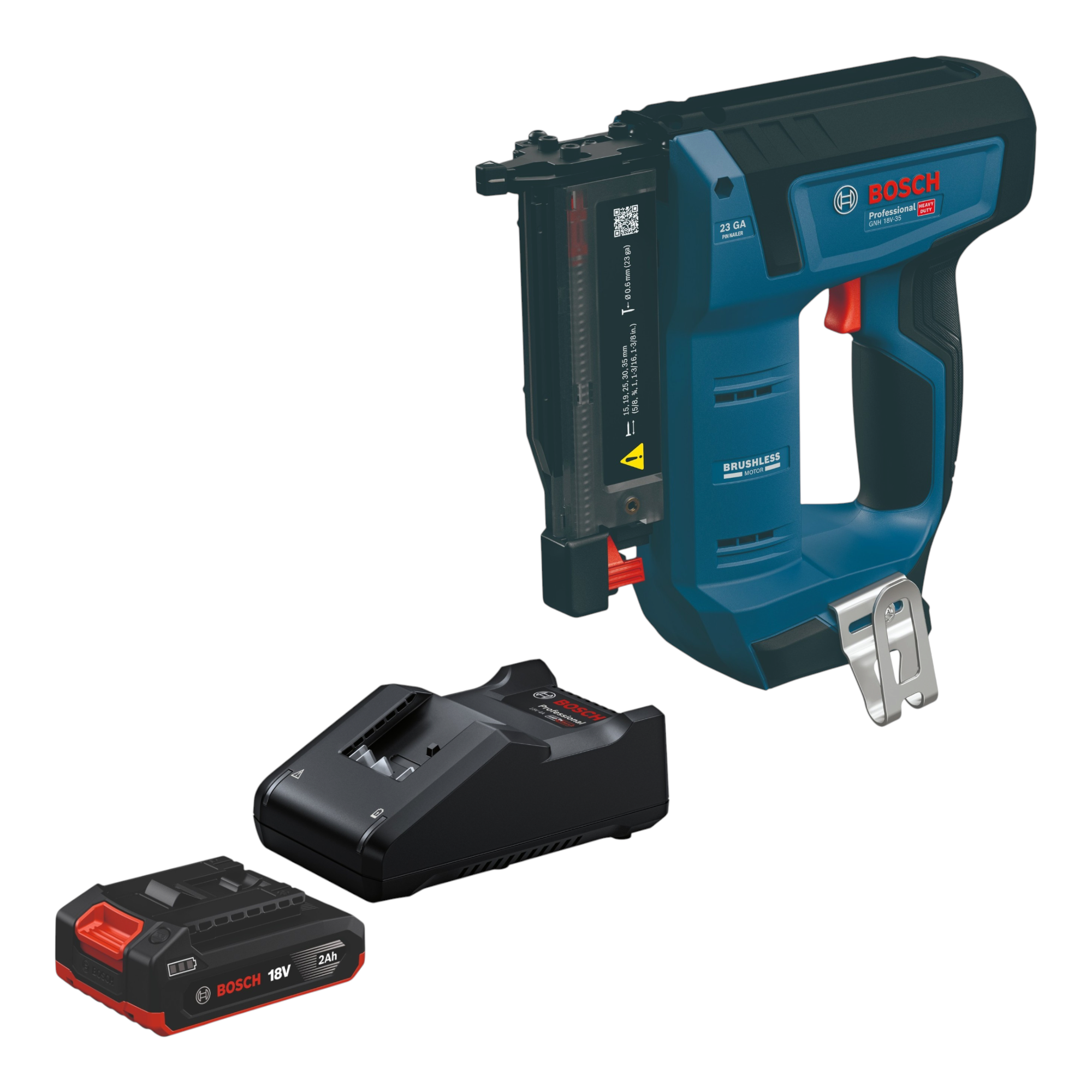Bosch GNH 18V 35 Akku Holznagler 18 V 0 6 x 15 35 mm Brushless 1x Akku 2 0 Ah Ladegeraet 0 - toolbrothers