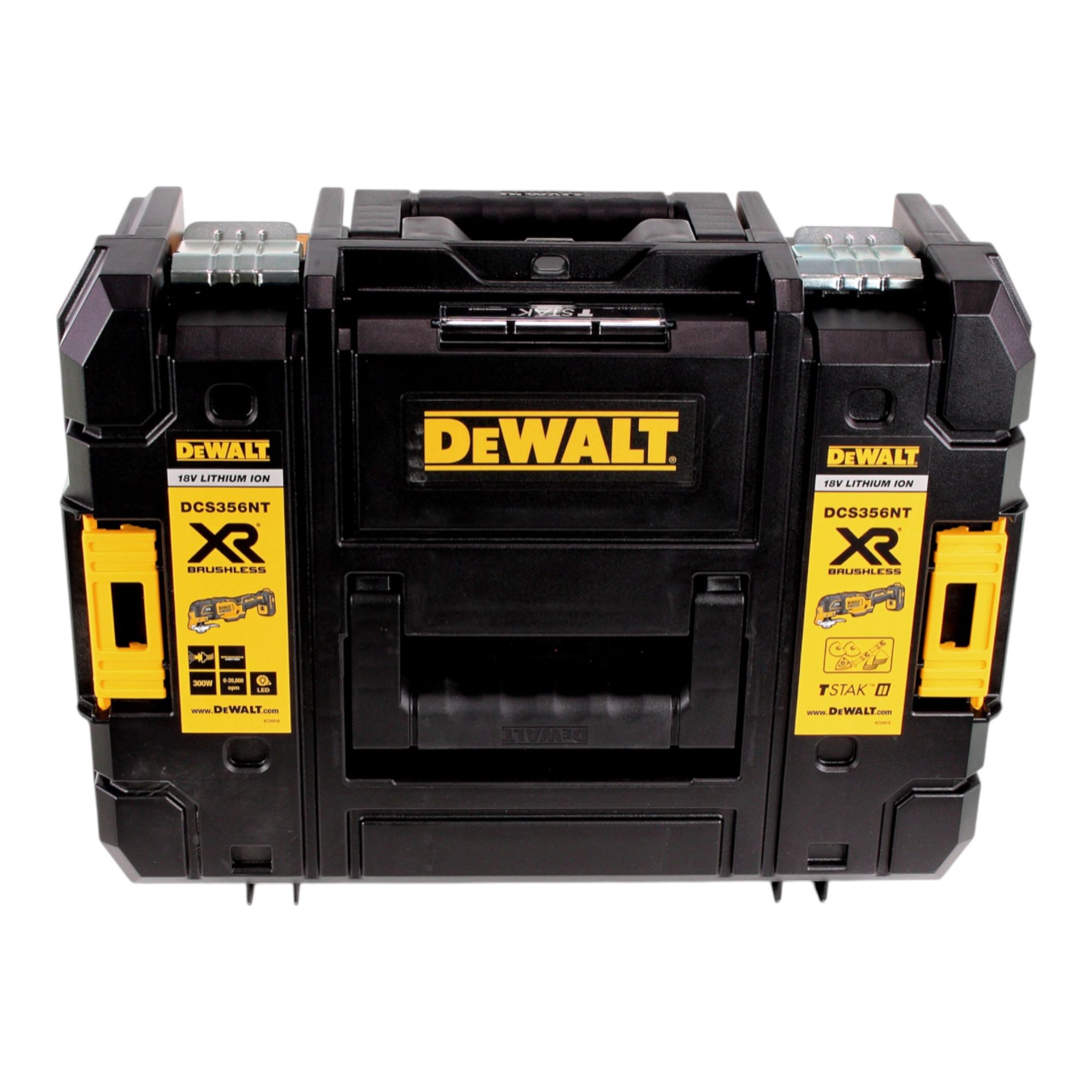 DeWalt DCS 356 H1T Akku Multitool 18 V Brushless 1x Powerstack Akku 5 0 Ah Ladegeraet 20 tlg Zubehoer TSTAK 2 - toolbrothers