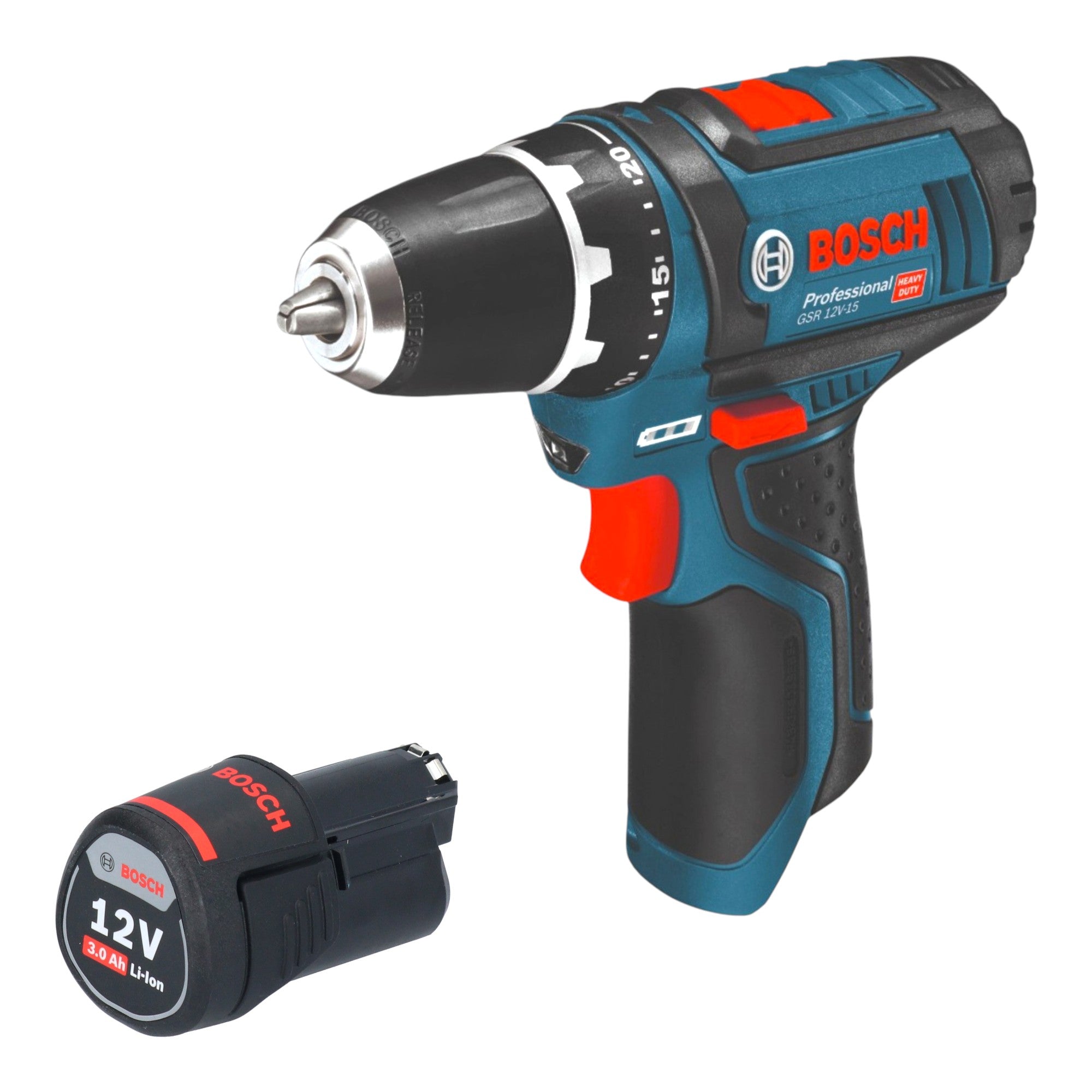 Bosch GSR 12V 15 Professional Akku Bohrschrauber 12 V 30 Nm 1x Akku 3 0 Ah ohne Ladegeraet 0 - toolbrothers