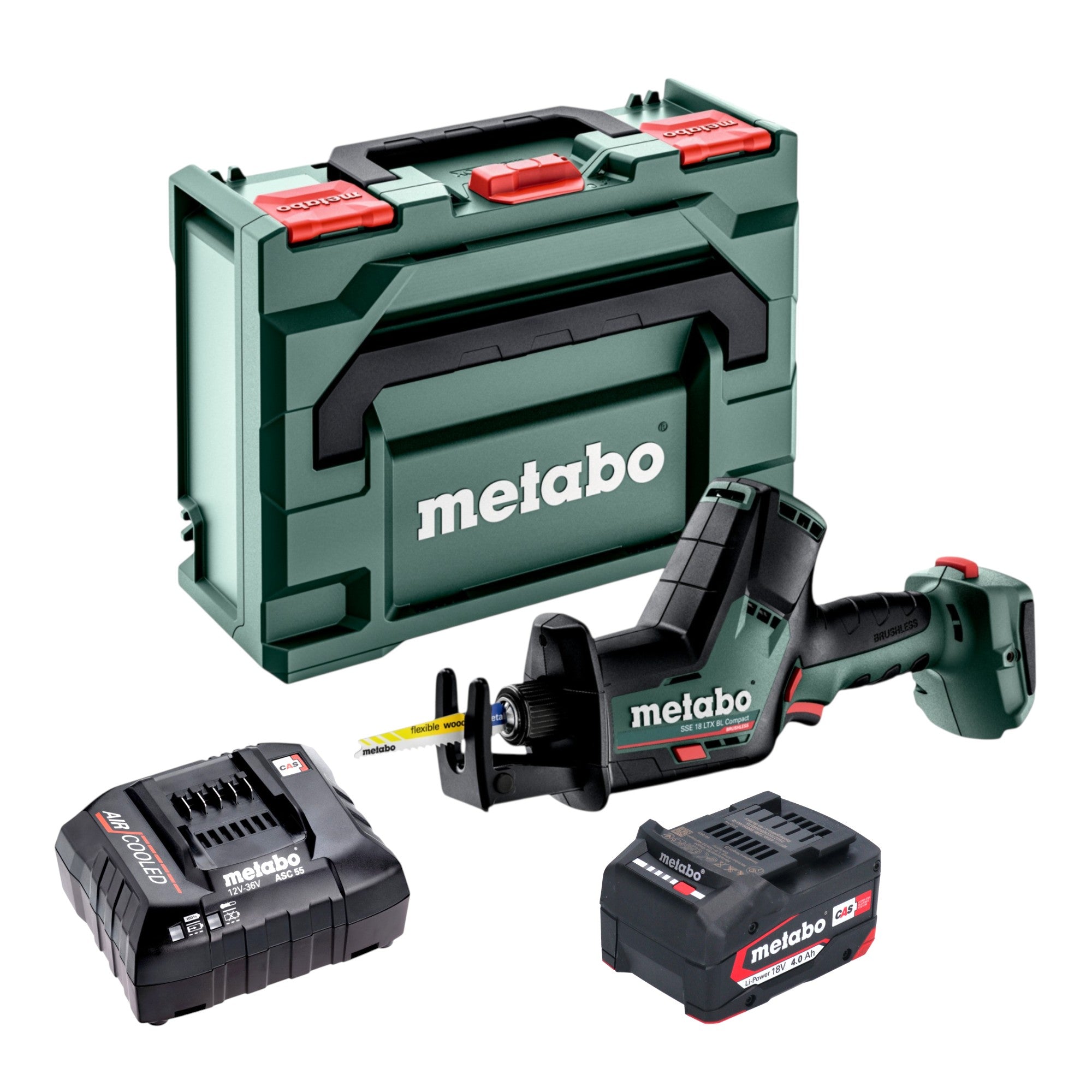 Metabo SSE 18 LTX BL Compact Akku Saebelsaege 18 V 1x Akku 4 0 Ah Ladegeraet metaBOX 0 - toolbrothers