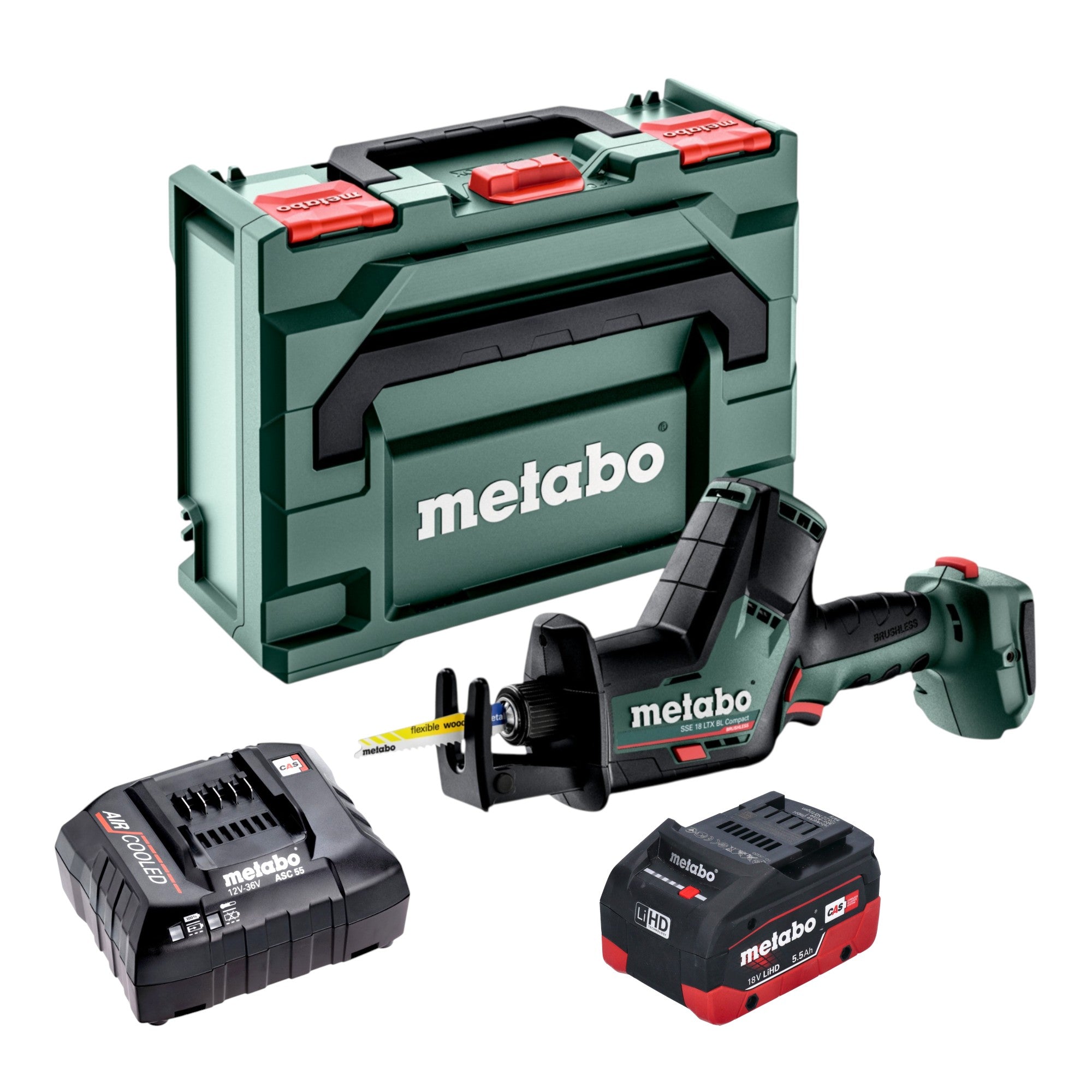 Metabo SSE 18 LTX BL Compact Akku Saebelsaege 18 V 1x LiHD Akku 5 5 Ah Ladegeraet metaBOX 0 - toolbrothers