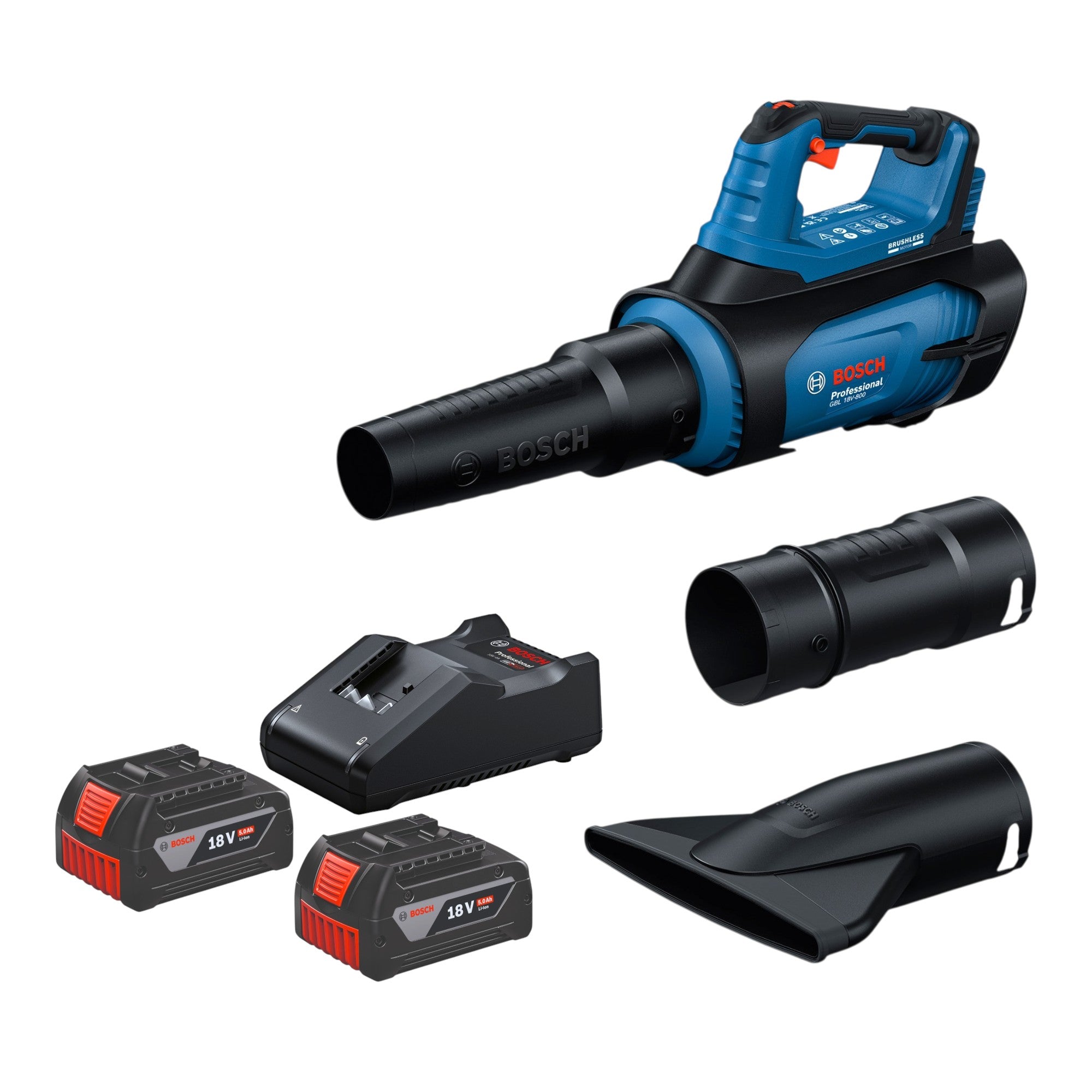 Bosch GBL 18V 800 Professional Akku Geblaese 18 V Brushless 2x Akku 5 0 Ah Ladegeraet 0 - toolbrothers
