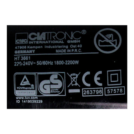 Clatronic HT 3661 Haartrockner Ionic 2200W ( 263796 ) - Toolbrothers