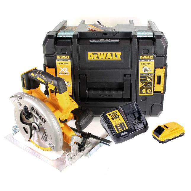 Dewalt DCS 570 L1 Akku Hand Kreissäge 18V 184 mm Brushless + 1x Akku 3,0Ah + Ladegerät + TSTAK - Toolbrothers