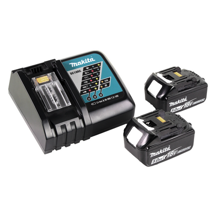 Makita DHR 182 RTJ Akku Bohrhammer 18V 1,7J SDS plus Brushless + 2x Akku 5,0Ah + Ladegerät + Makpac - Toolbrothers