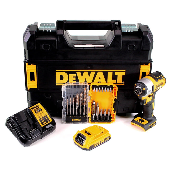 DeWALT DCF 887 D1 Atornillador de impacto sin escobillas XR 18V en maletín TSTAK + 1x Batería DCB 183 2,0 Ah + Cargador DCB 115