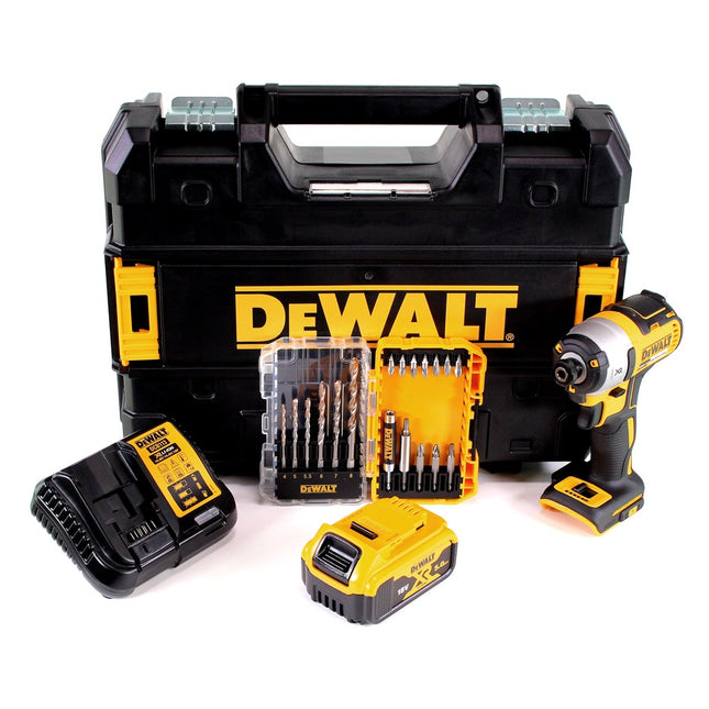 DeWALT DCF 887 P1 Atornillador de impacto sin escobillas XR 18V en maletín TSTAK + 1x Batería DCB 184 5,0 Ah + Cargador DCB 115
