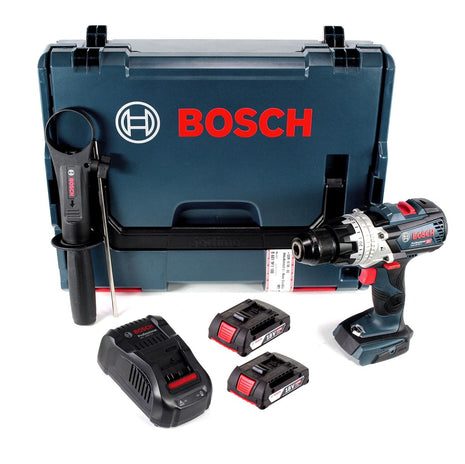 Taladro percutor inalámbrico Bosch GSB 18V-85 C 18V 85Nm 1/2" sin escobillas + 2x batería 2.0Ah + cargador + L-Boxx