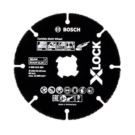 Bosch GWX 18V-10 C Akku Winkelschleifer 18V 125mm Brushless X-LOCK ( 06017B0200 ) + Trennscheibe + L-BOXX - ohne Akku, ohne Ladegerät