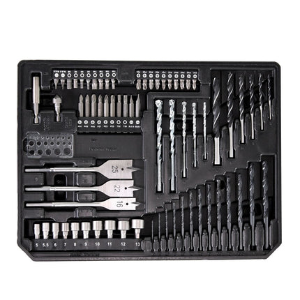 Maletín para herramientas Makita X4 de aluminio con inserto universal + juego de brocas de 70 piezas