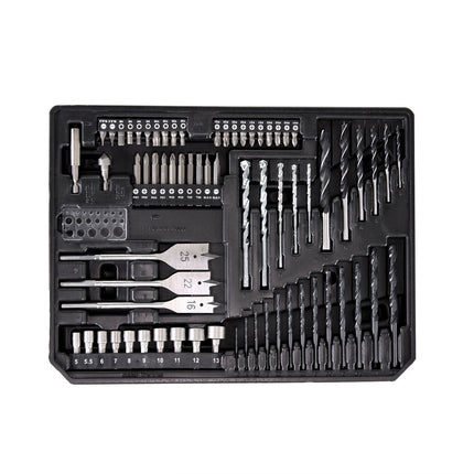 Llave de impacto inalámbrica Makita DDF 484 STX4 18 V 54 Nm sin escobillas + 1x batería 5,0 Ah + cargador + 70 piezas. Juego de brocas + estuche