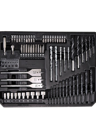 Taladro atornillador inalámbrico Makita DDF 482 SGX4 18 V 62 Nm + 1x batería 6,0 Ah + cargador + 70 piezas. Juego de brocas + estuche