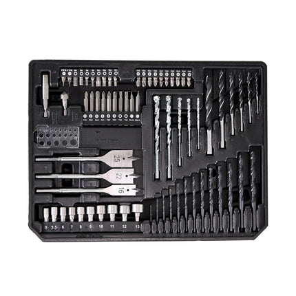 Makita DHP 481 STX4 Akku Schlagbohrschrauber 18V 115Nm + 1x Akku 5,0Ah + Ladegerät + 70tlg. Bit Bohrer Set + Koffer