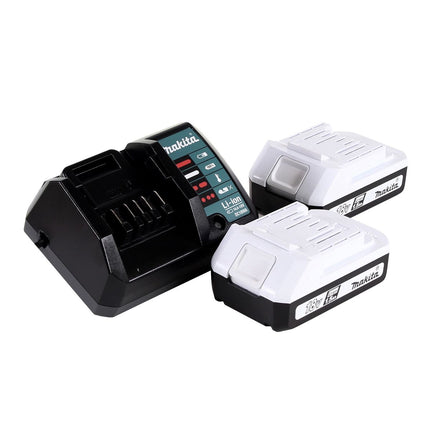 Makita HP 457 DWEJ taladro percutor inalámbrico 18V 42Nm Serie G + 2x baterías 1,5Ah + cargador + inserto + Makpac