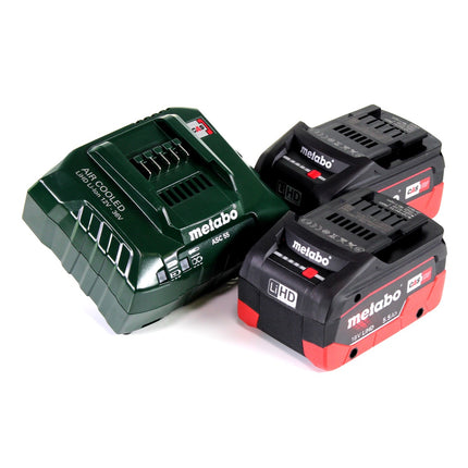 Metabo ASE 18 LTX Scie sabre sans fil + 2x Batteries 5,5Ah + Chargeur + Coffret de transport ( 602269660 )