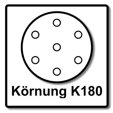 Makita Schleifpapier Klett 125mm K180 50 Stk. ( P-43670 ) für DBO BO DCW DWE GEX PEX SXE BOS - Toolbrothers