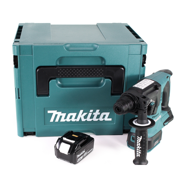 Trapano a percussione a batteria Makita DHR 242 M1J 18V 2.0J SDS-plus Brushless + 1x batteria ricaricabile 4.0Ah + Makpac - senza caricabatterie