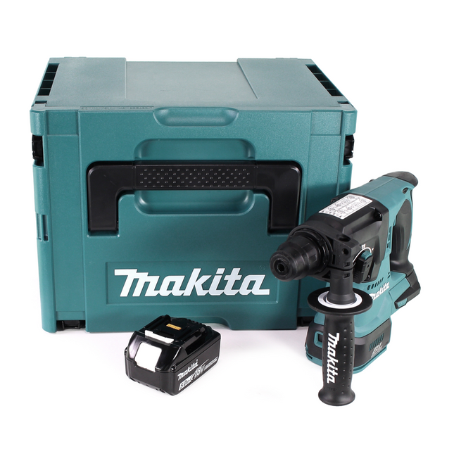 Makita DHR 242 T1J cordless hammer drill 18V 2.0J SDS-plus Brushless + 1x rechargeable battery 5.0Ah + Makpac - without charger