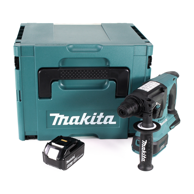 Makita DHR 242 G1J cordless hammer drill 18V 2.0J SDS-plus Brushless + 1x rechargeable battery 6.0Ah + Makpac - without charger