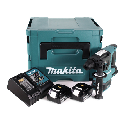 Trapano a percussione a batteria Makita DHR 242 RGJ 18V 2.0J SDS-plus Brushless + 2x batteria ricaricabile 6.0Ah + caricabatterie + Makpac