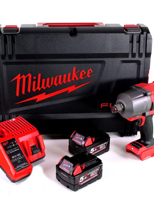 Llave de impacto inalámbrica Milwaukee M18 ONEFHIWF34 502X 3/4" 18V 1627Nm + 2x batería 5.0Ah + caja HD + cargador (4933459730)