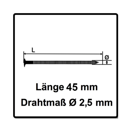 Clavadora en bobina de aire comprimido Bostitch IC70-1-E CT38-70mm 4,9-7,0bar + clavo en bobina Prebena vástago de anillo de 2,5x45mm en blanco