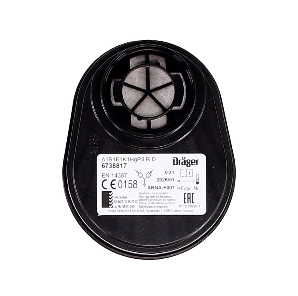 Dräger X-plore 3300 L Máscara de protección respiratoria / Filtro de bayoneta / Tamaño L - Sin filtro incluido