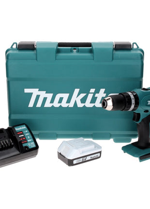 Makita HP 457 DW ( G-Serie ) Perceuse-visseuse à percussion sans fil 18 V 42 Nm + 1x Batterie 1,5 Ah + Chargeur + Coffret