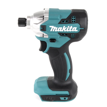 Llave de impacto a batería Makita DTD 156 SF1X4 18V 155Nm + 1x batería 3.0Ah + cargador + juego de brocas de 70 piezas + maletín de herramientas de aluminio X4 con inserto universal