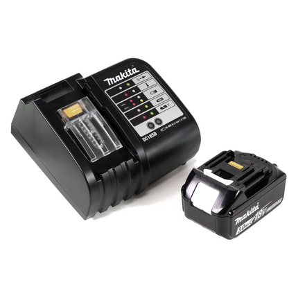 Llave de impacto a batería Makita DTD 156 SF1X4 18V 155Nm + 1x batería 3.0Ah + cargador + juego de brocas de 70 piezas + maletín de herramientas de aluminio X4 con inserto universal