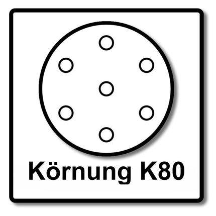 Makita 5x carta vetrata velcro 125mm K80 250 pezzi ( 5x P-43642 ) per DBO BO DCW DWE GEX PEX SXE BOS