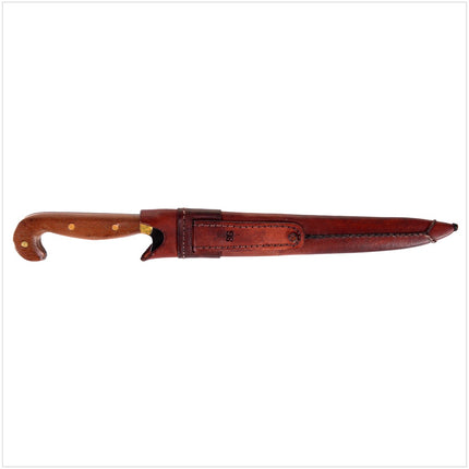 Serra Grande "Faca de Tala Carbono" cuchillo de cocina tradicional brasileño cuchillo de chef forjado a mano CARBON hoja de 10" + vaina de cuchillo de cuero genuino