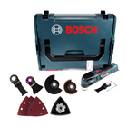 Bosch GOP 12V-28 Multi-Cutter a batteria 12V Starlock Brushless Solo + Starlock Set Best of Renovation 5 pezzi + L-Boxx - senza batteria, senza caricabatterie