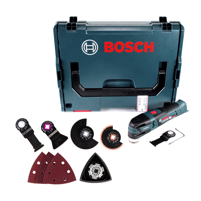 Multi-cutter a batería Bosch GOP 12V-28 12V Starlock Brushless Solo + Starlock Set Best of Renovation 5 pcs. + L-Boxx - sin acumulador, sin cargador