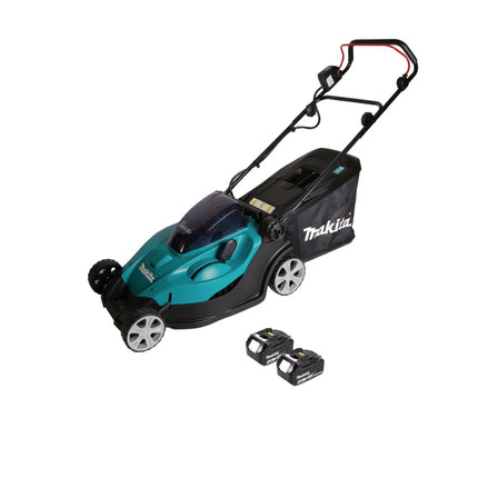 Cortacésped a batería Makita DLM 431 M2 36V (2x18V) + 2x batería 4.0Ah - sin cargador