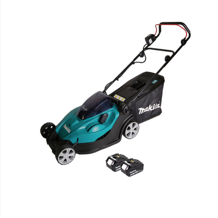 Cortacésped a batería Makita DLM 431 G2 36V (2x18V) 43cm + 2x batería 6.0Ah - sin cargador