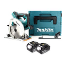 Makita DHS 710 FJ 36V akumulatorowa pilarka tarczowa Li-Ion 190 mm + 2x akumulator 3,0Ah + Makpac - bez ładowarki