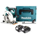 Makita DHS 710 TJ 36V Sega circolare a batteria Li-Ion 190 mm + 2x batteria 5,0Ah + Makpac - senza caricabatteria