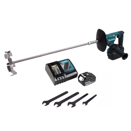 Miscelatore a batteria Makita DUT 130 RM1 18V M14 Brushless + 1x batteria 4.0Ah + caricabatterie